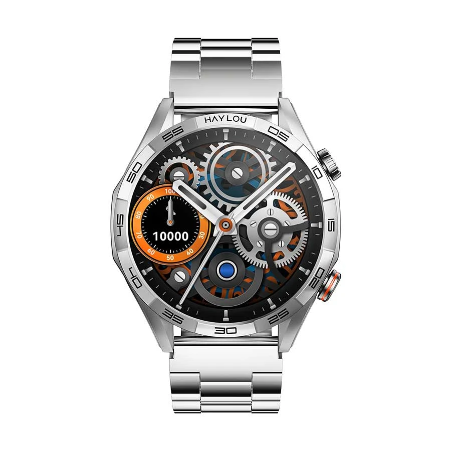 Haylou Solar 5 Bluetooth Calling Smart Watch with Metallic + Silicone Strap