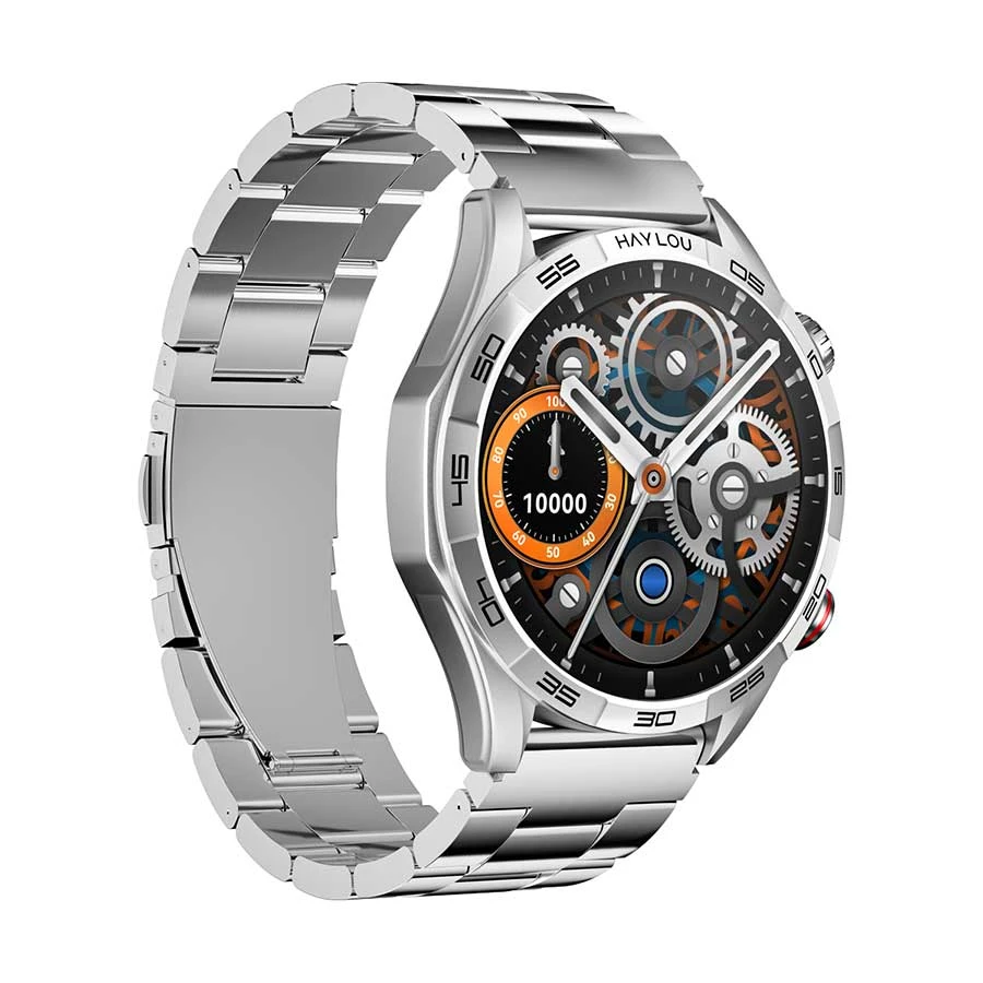 Haylou Solar 5 Bluetooth Calling Smart Watch with Metallic + Silicone Strap