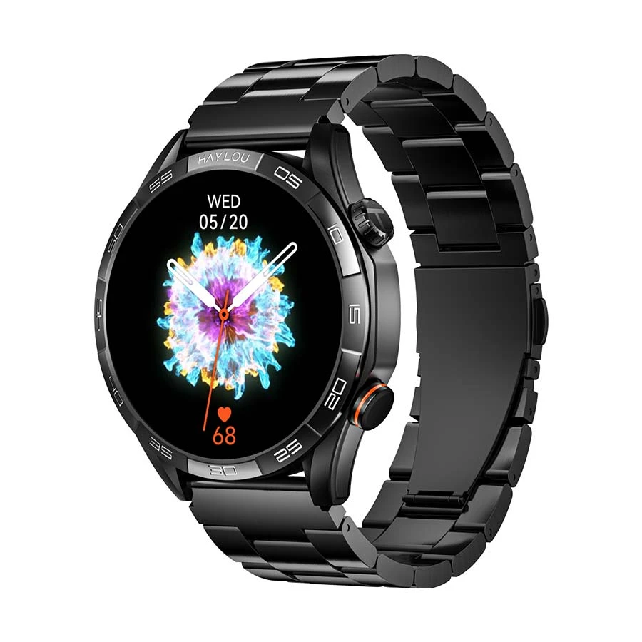 Haylou Solar 5 Bluetooth Calling Smart Watch with Metallic + Silicone Strap