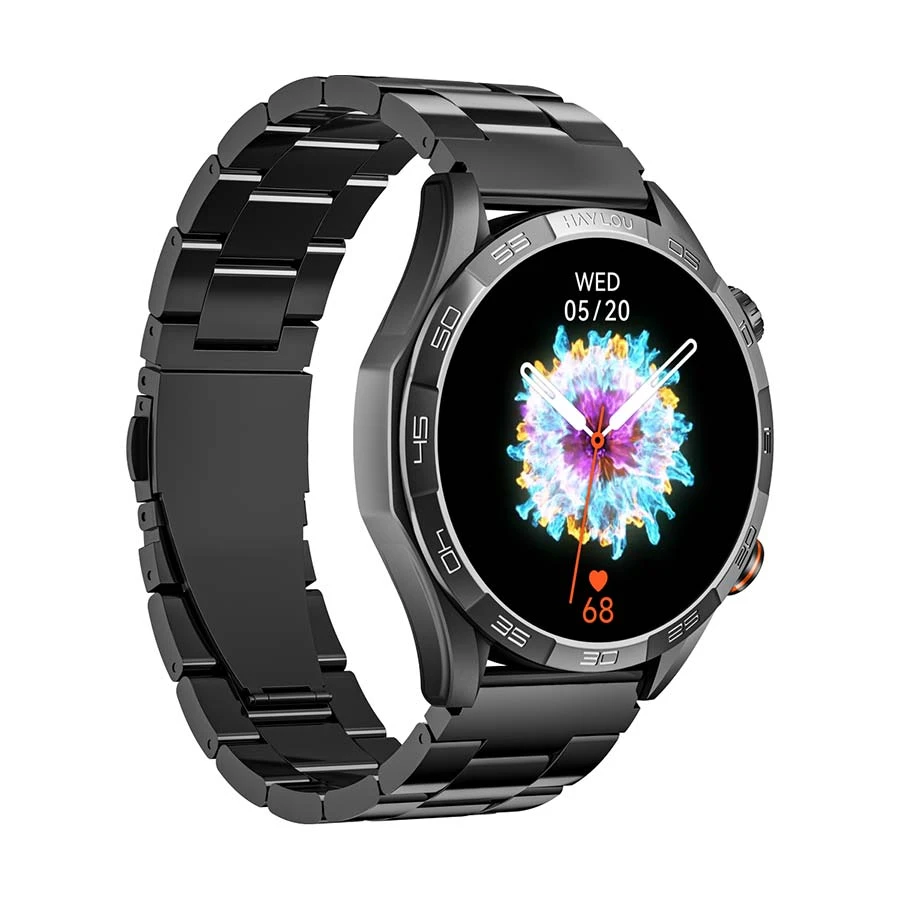Haylou Solar 5 Bluetooth Calling Smart Watch with Metallic + Silicone Strap